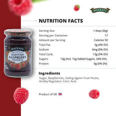 MACKAYS-Scottish Raspberry Preserve-340g